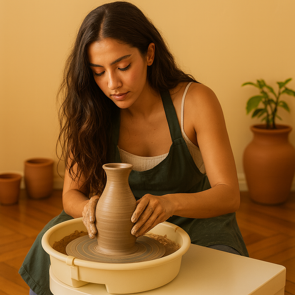 Electric Pottery Wheel with Foot Pedal Control