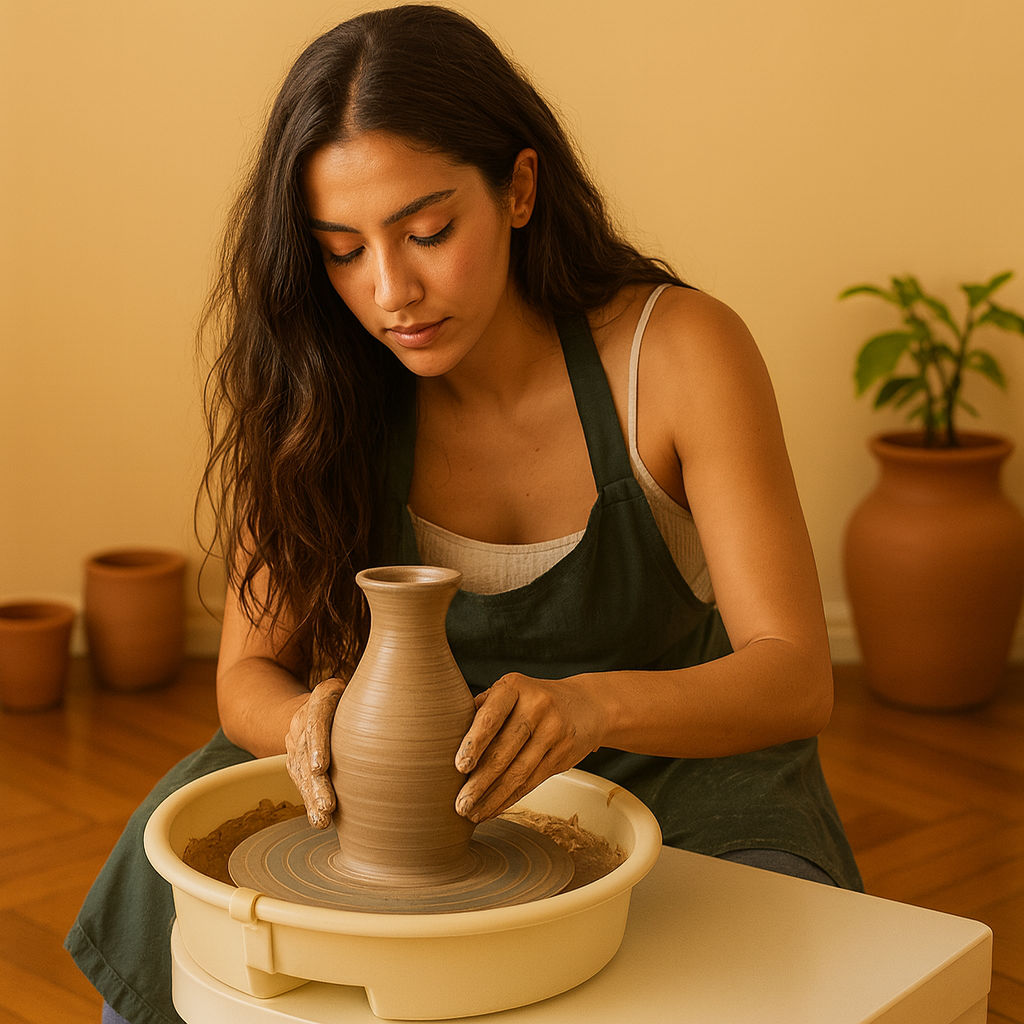 Electric Pottery Wheel with Foot Pedal Control